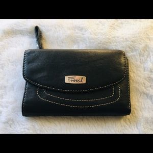 FOSSIL Black Leather Wallet